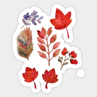 Autumnal watercolor Sticker